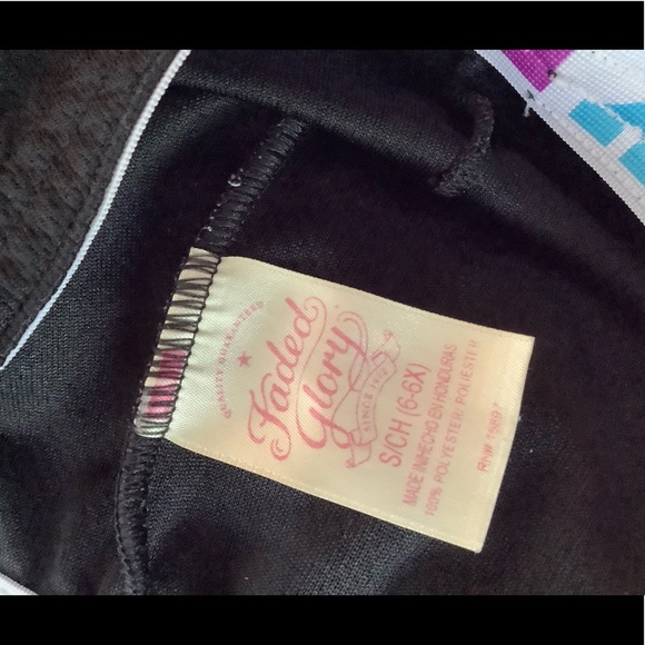 👧Black Mesh Exercise Pink & White Striped Shorts w/ Adorable Waistband👧 - Picture 2 of 6